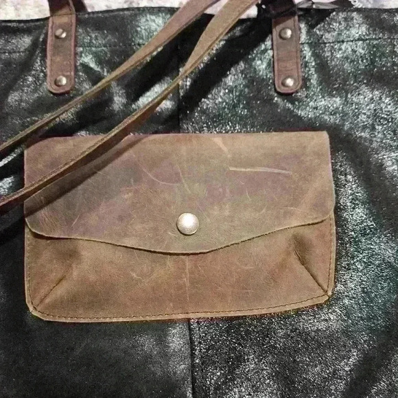 NWT LATICO NJ USA Wilkins Leather Tote Bag Black - Picture 6 of 7